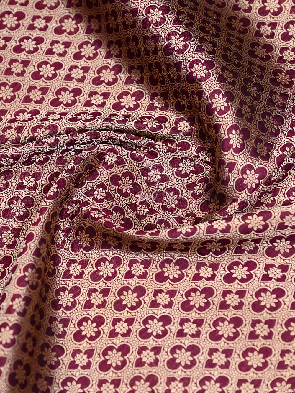 Dark Purple Katan Silk Brocade Handloom Banarasi Saree - Sacred Weaves