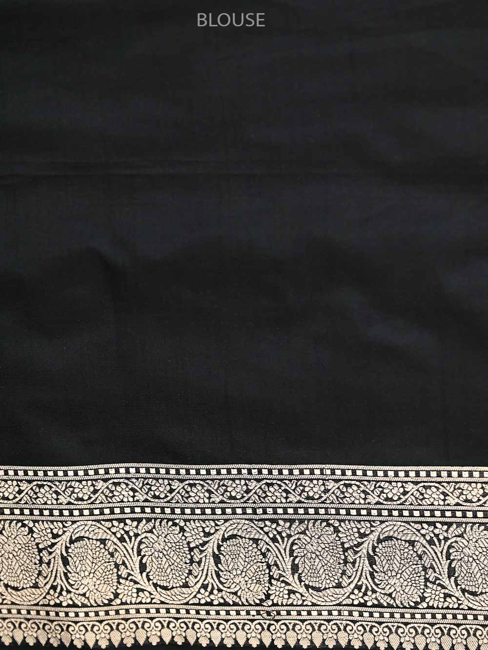 Black Katan Silk Brocade Handloom Banarasi Saree - Sacred Weaves
