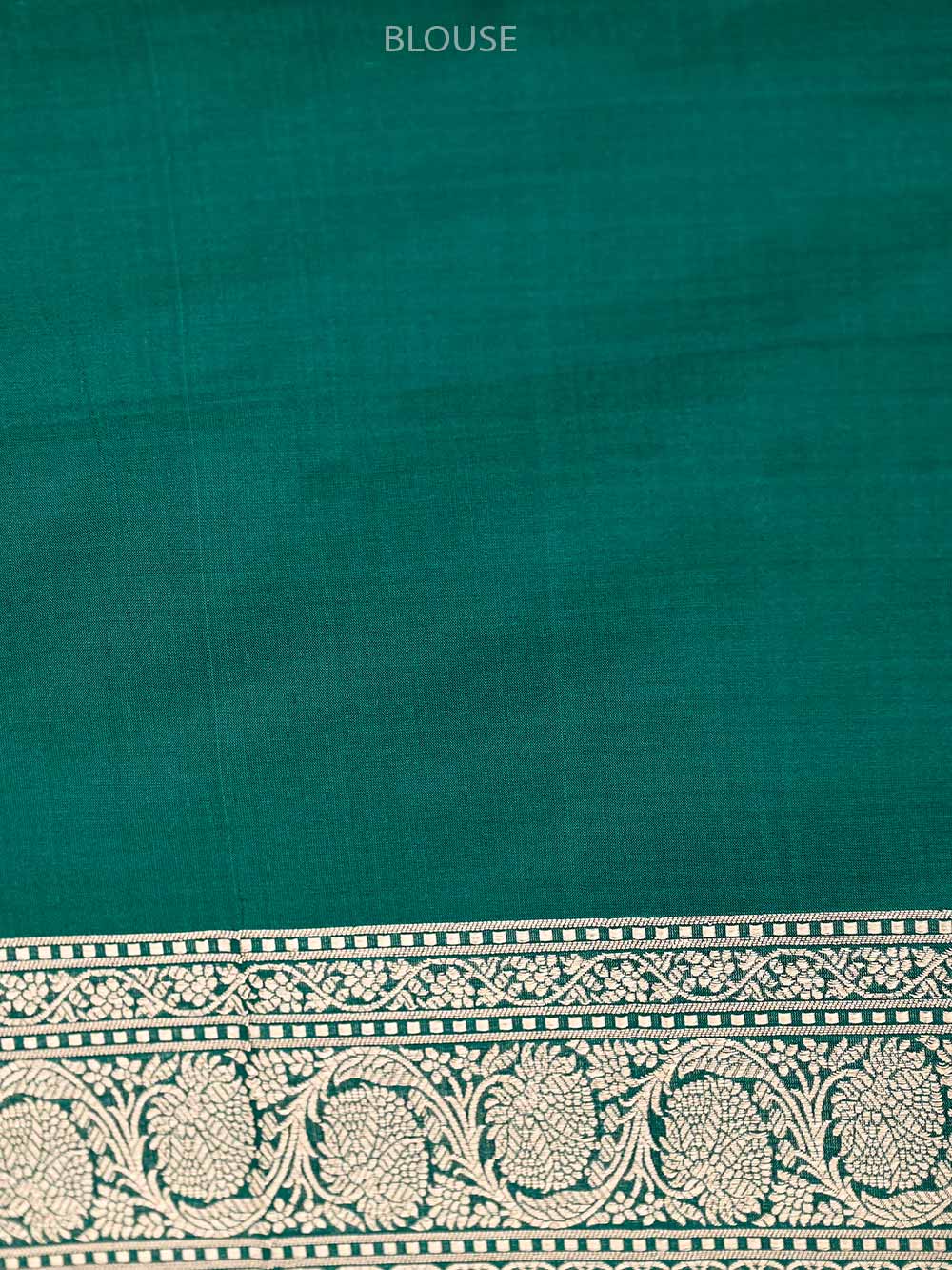 Bottle Green Katan Silk Brocade Handloom Banarasi Saree - Sacred Weaves
