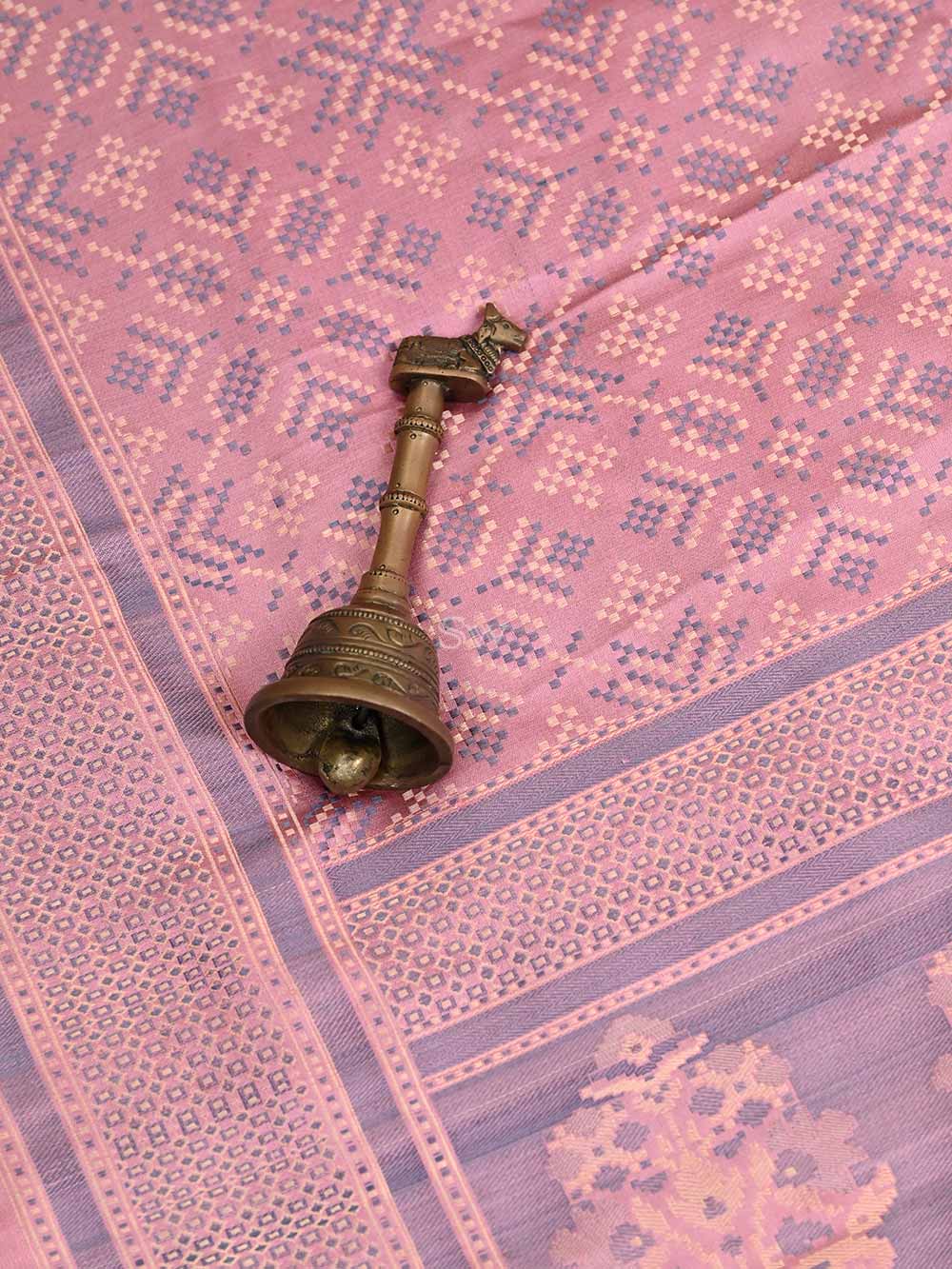 Pink Tanchoi Silk Handloom Banarasi Saree - Sacred Weaves