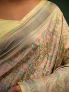 Lime Green Tanchoi Silk Handloom Banarasi Saree - Sacred Weaves
