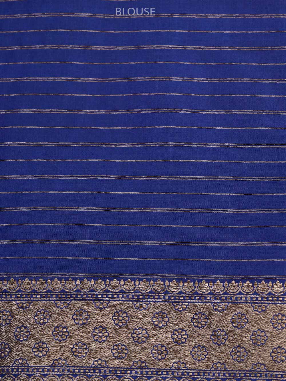 Navy Blue Katan Silk Brocade Handloom Banarasi Saree - Sacred Weaves