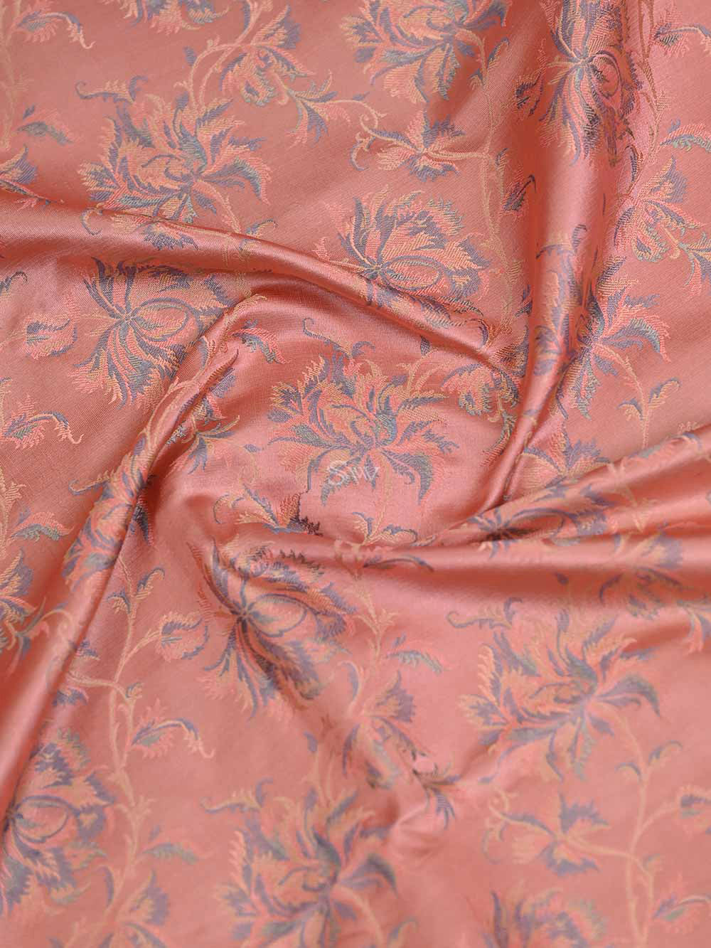 Pastel Pink Tanchoi Silk Handloom Banarasi Saree - Sacred Weaves