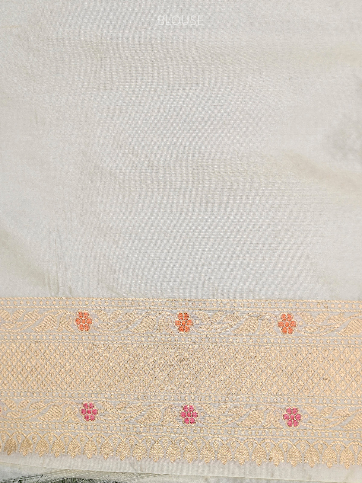 Off White Brocade Katan Silk Handloom Banarasi Saree - Sacred Weaves