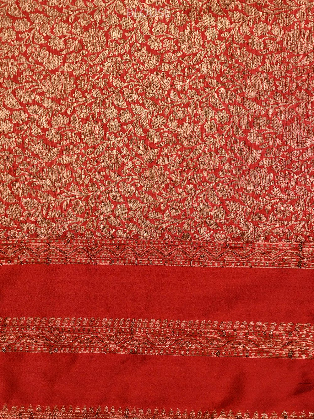 Mustard Orange Tussar Silk Handloom Banarasi Saree - Sacred Weaves