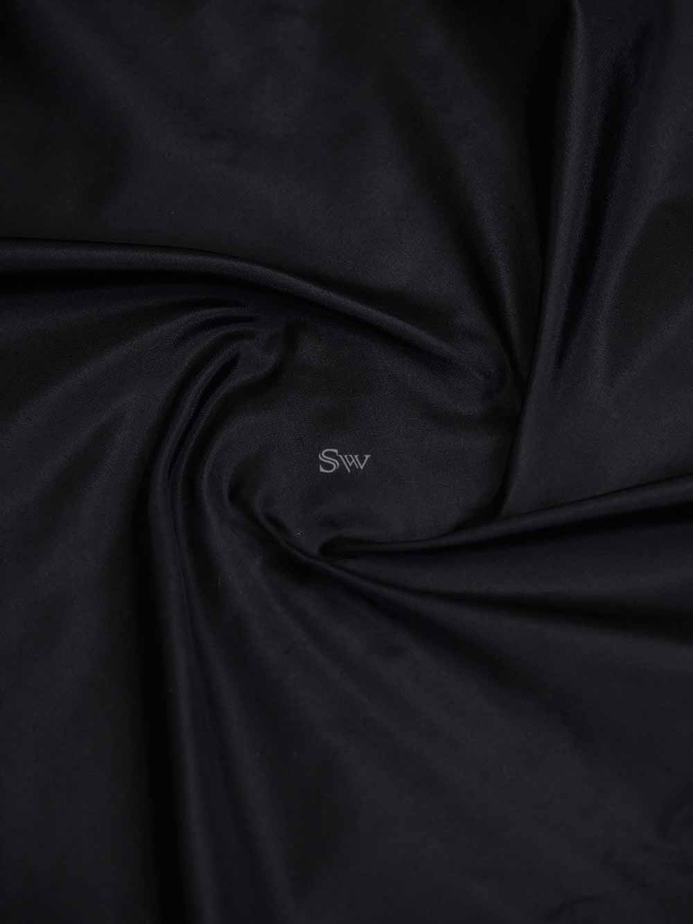 Black Meenakari Katan Silk Handloom Banarasi Saree - Sacred Weaves