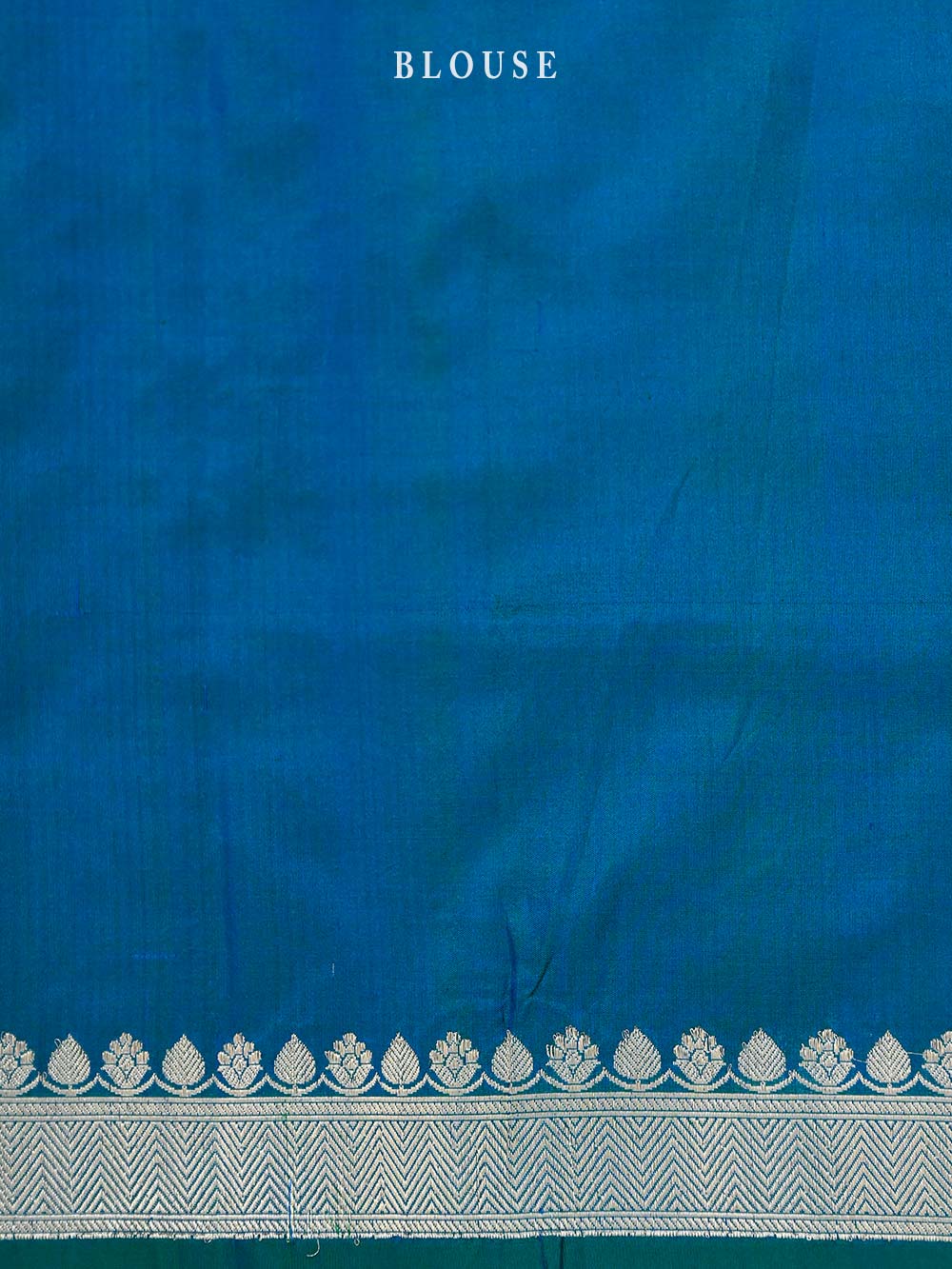 Blue Green Konia Katan Silk Handloom Banarasi Saree - Sacred Weaves