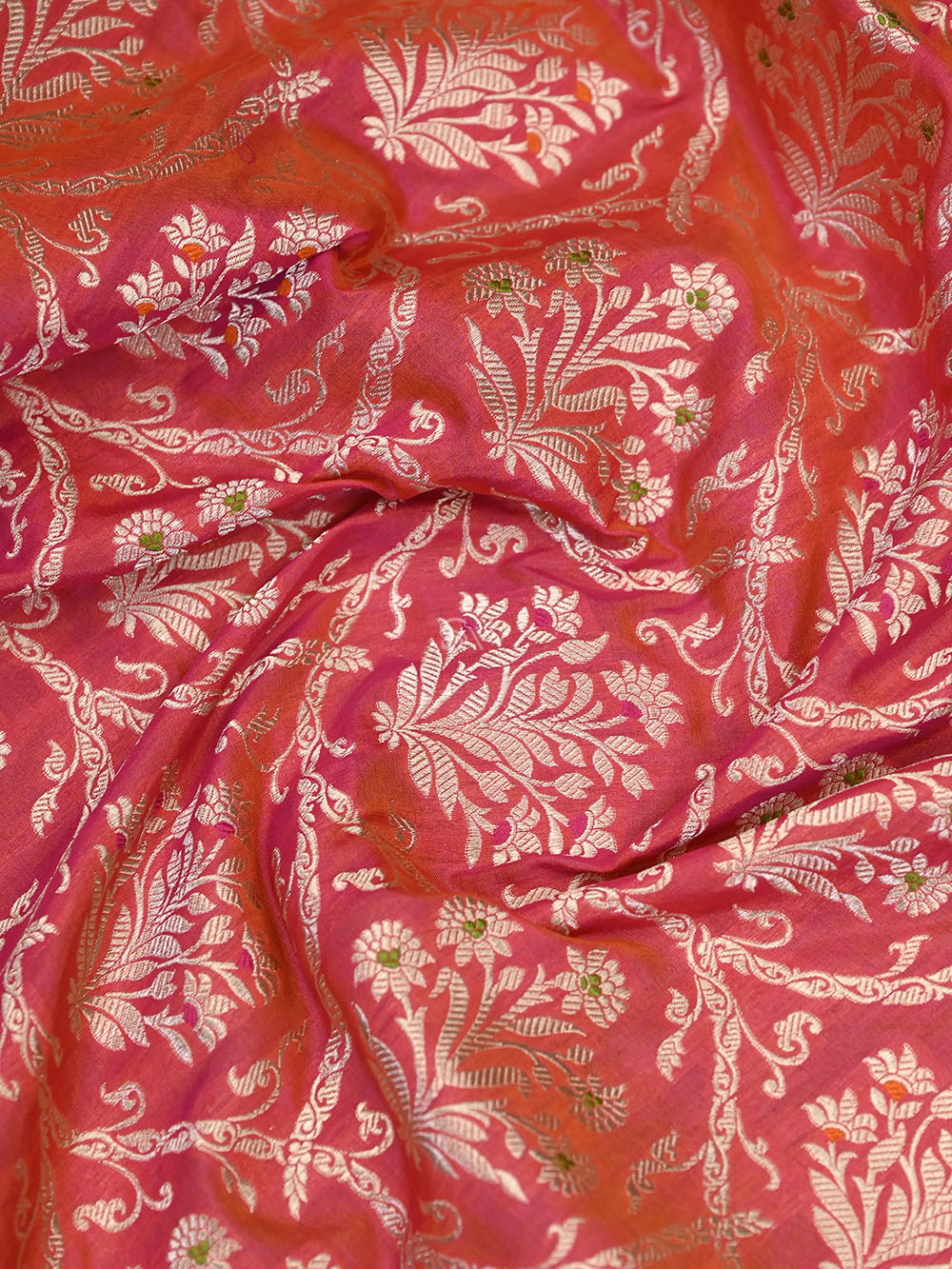 Pink Meenakari Uppada Katan Silk Handloom Banarasi Saree - Gift Box - Sacred Weaves