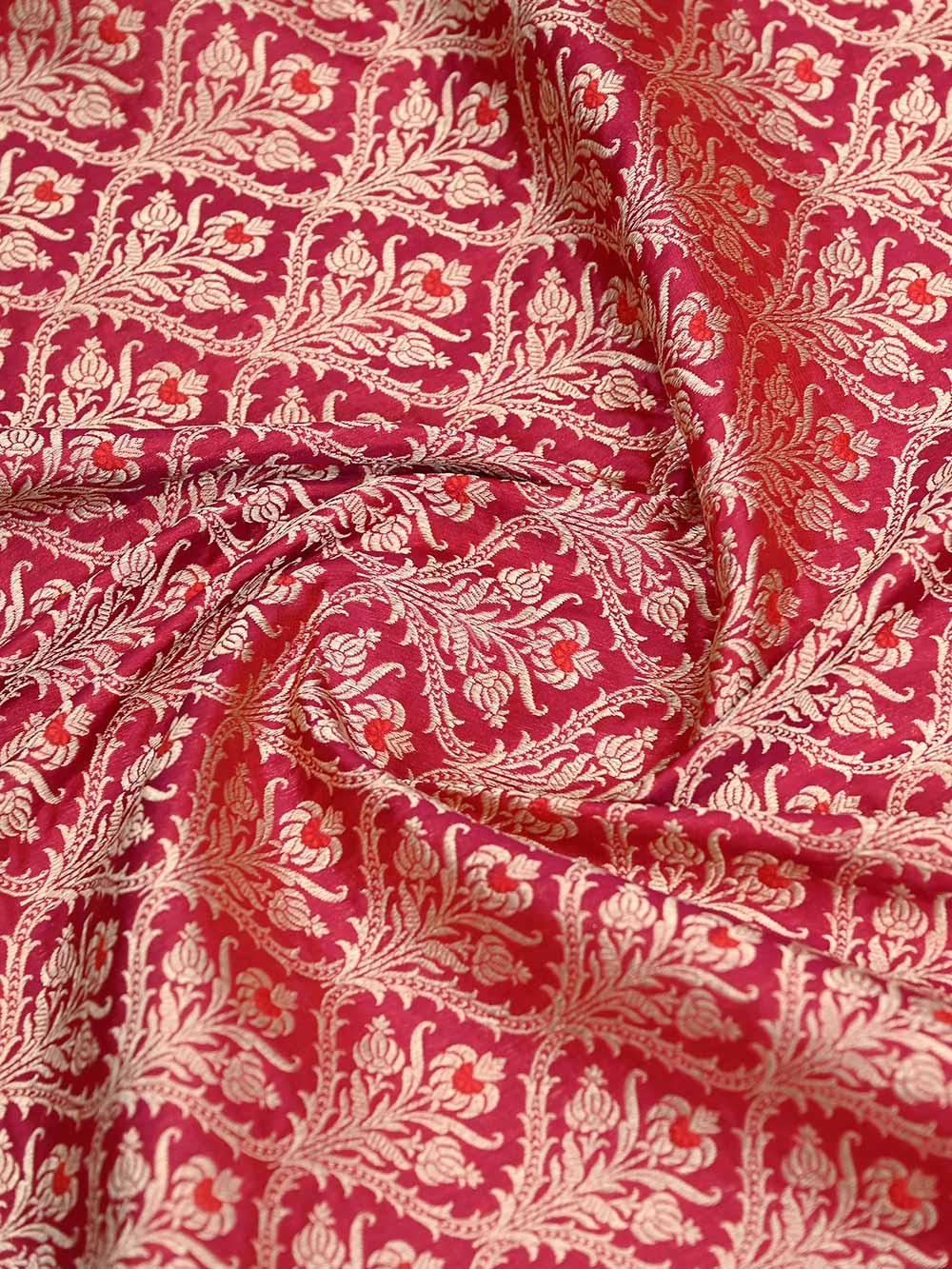Dark Magenta Brocade Katan Silk Handloom Banarasi Saree - Sacred Weaves