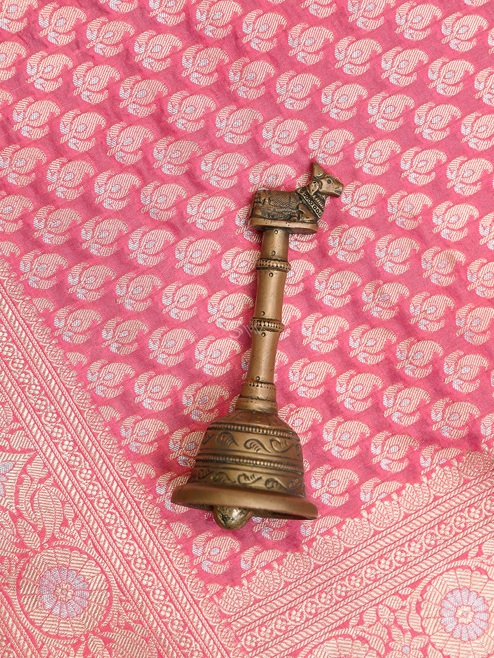 Pastel Pink Boota Uppada Katan Silk Handloom Banarasi Saree - Sacred Weaves