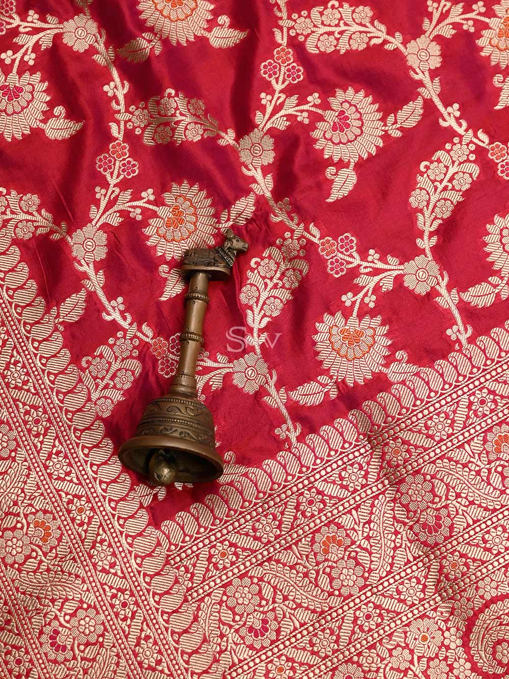 Dark Pink Meenakari Uppada Katan Silk Handloom Banarasi Saree -  Sacred Weaves
