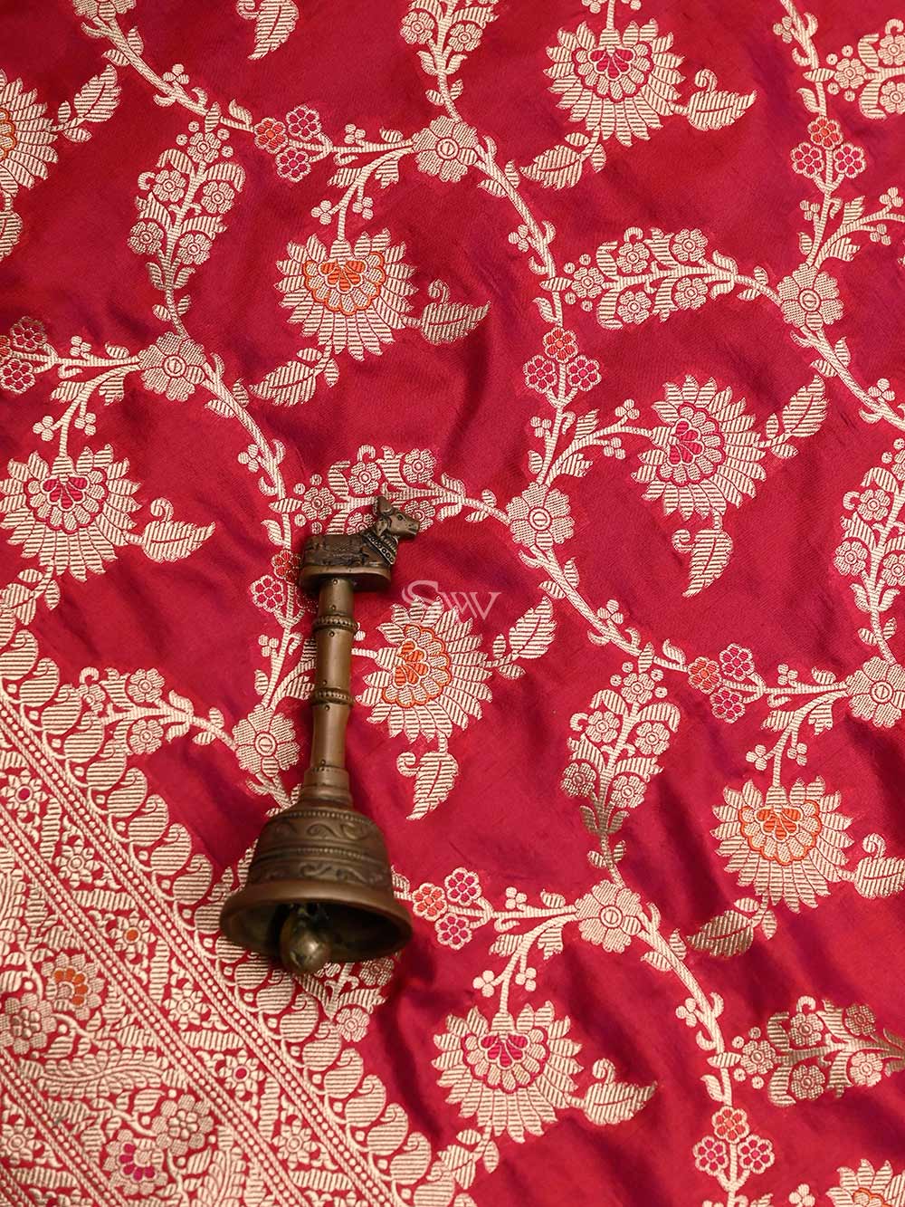 Dark Pink Meenakari Uppada Katan Silk Handloom Banarasi Saree -  Sacred Weaves