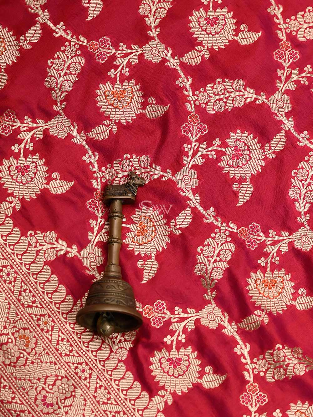 Dark Pink Meenakari Uppada Katan Silk Handloom Banarasi Saree -  Sacred Weaves