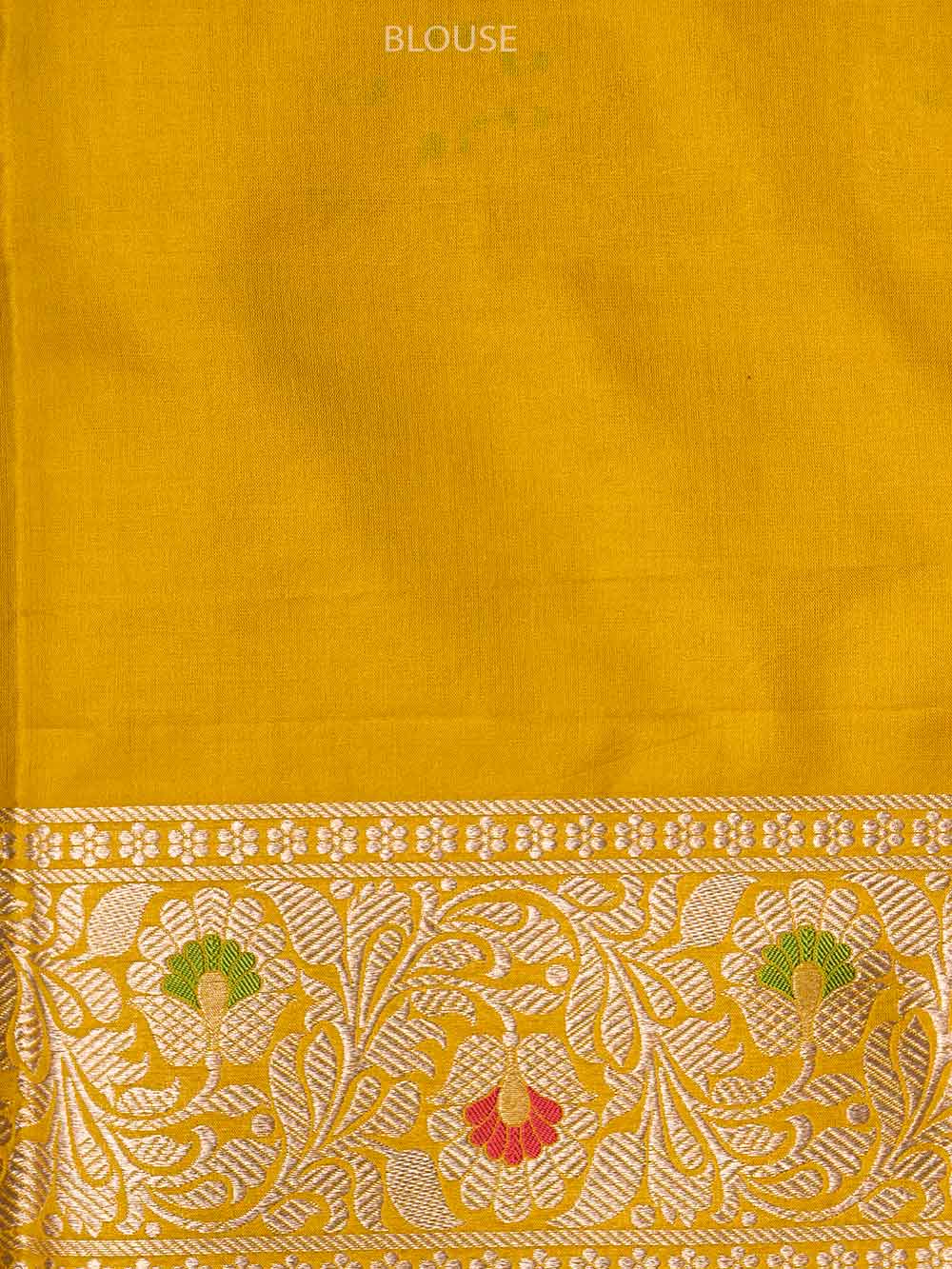 Yellow Meenakari Uppada Katan Silk Handloom Banarasi Saree - Gift Box - Sacred Weaves