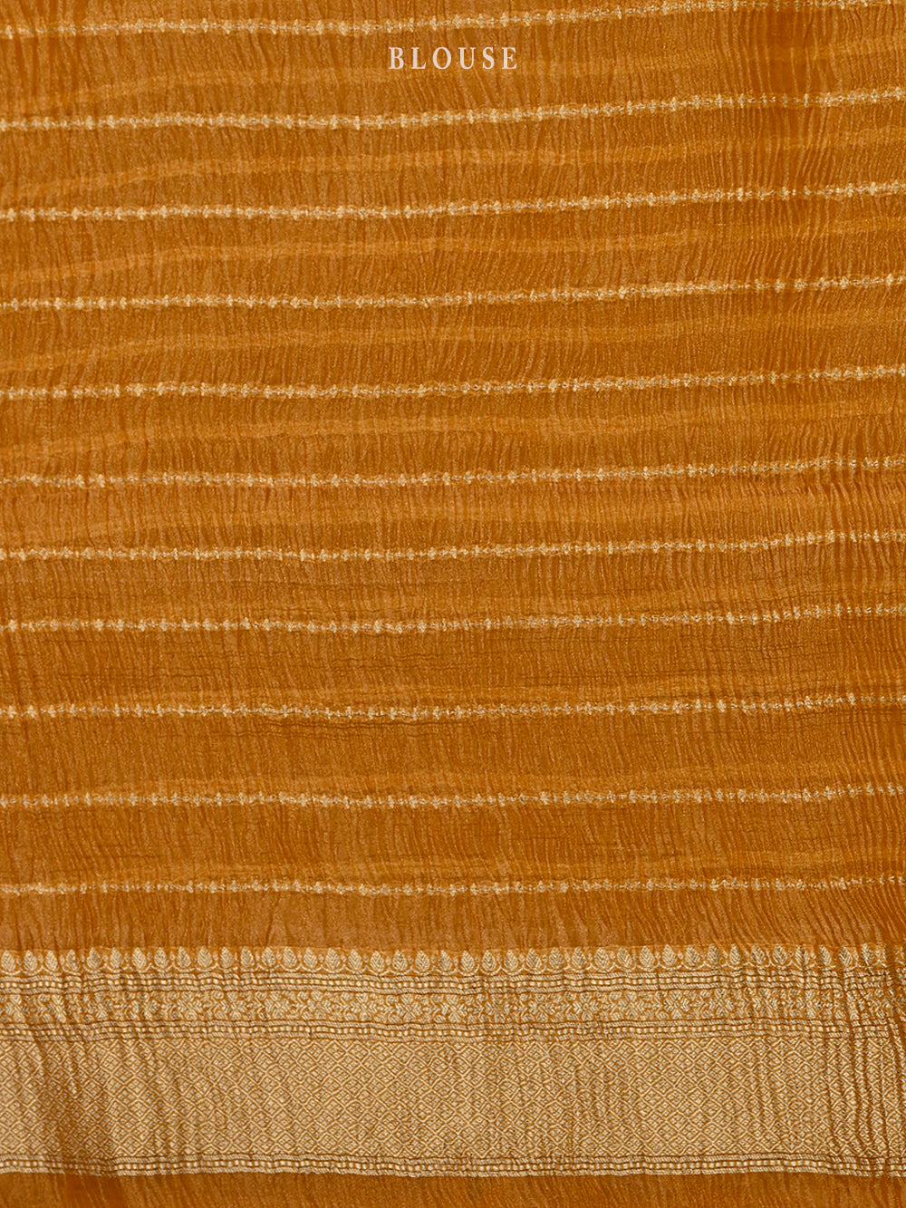 Dark Orange Jaal Crush Tissue Handloom Banarasi Saree - Sacred Weaves