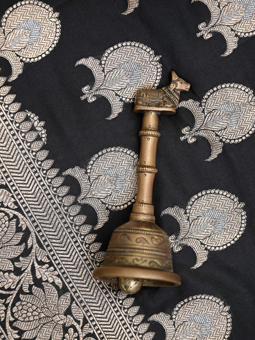 Black Boota Uppada Katan Silk Handloom Banarasi Saree - Sacred Weaves