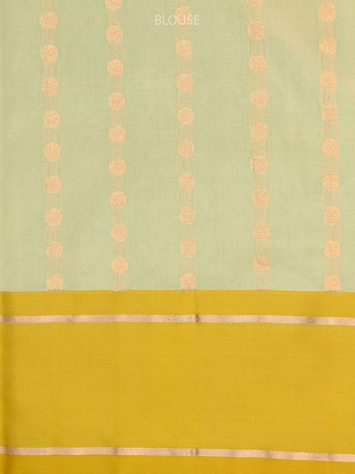 Pista Green Stripe Katan Silk Handloom Banarasi Saree - Sacred Weaves