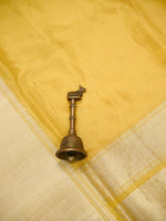 Yellow Katan Silk Tissue Handloom Banarasi Saree - Sacred Weaves