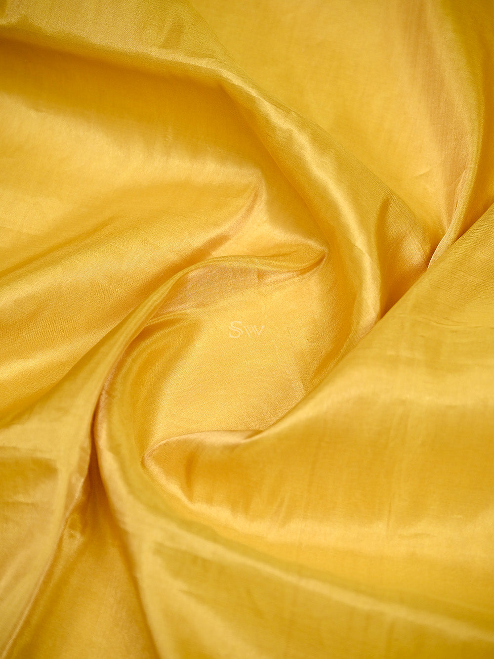Yellow Katan Silk Tissue Handloom Banarasi Saree - Sacred Weaves