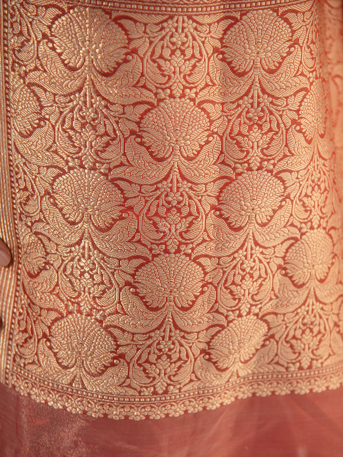Maroon Katan Silk Tissue Handloom Banarasi Saree - Sacred Weaves