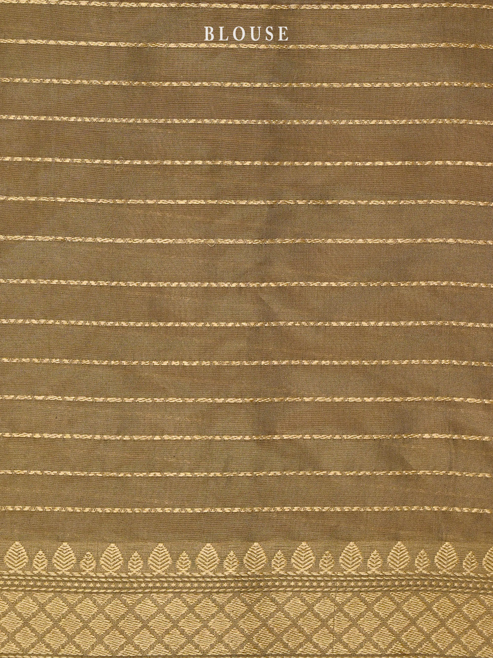 Dark Beige Booti Tissue Katan Handloom Banarasi Saree - Sacred Weaves