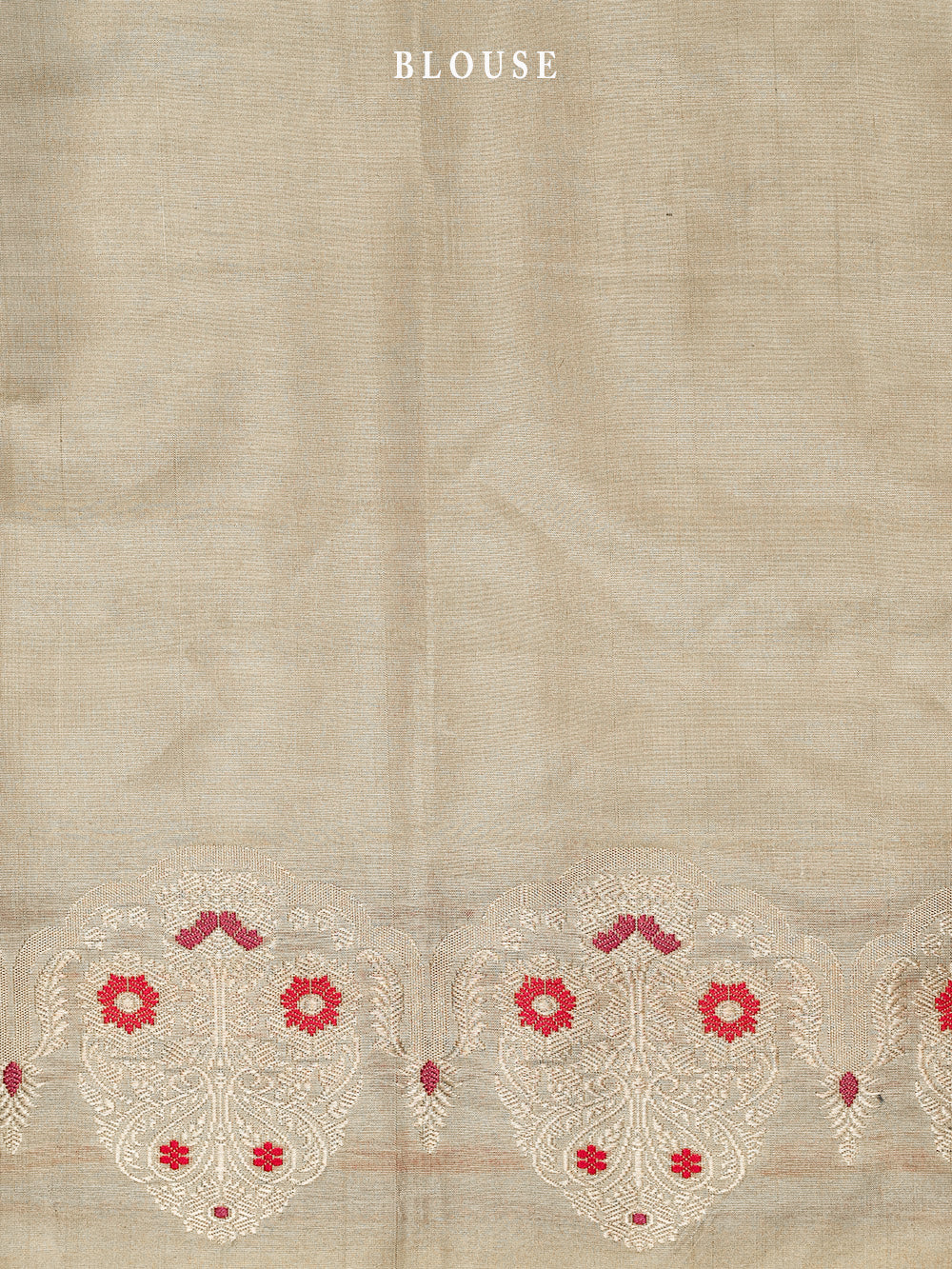 Beige Meenakari Katan Silk Tissue Handloom Banarasi Saree - Sacred Weaves