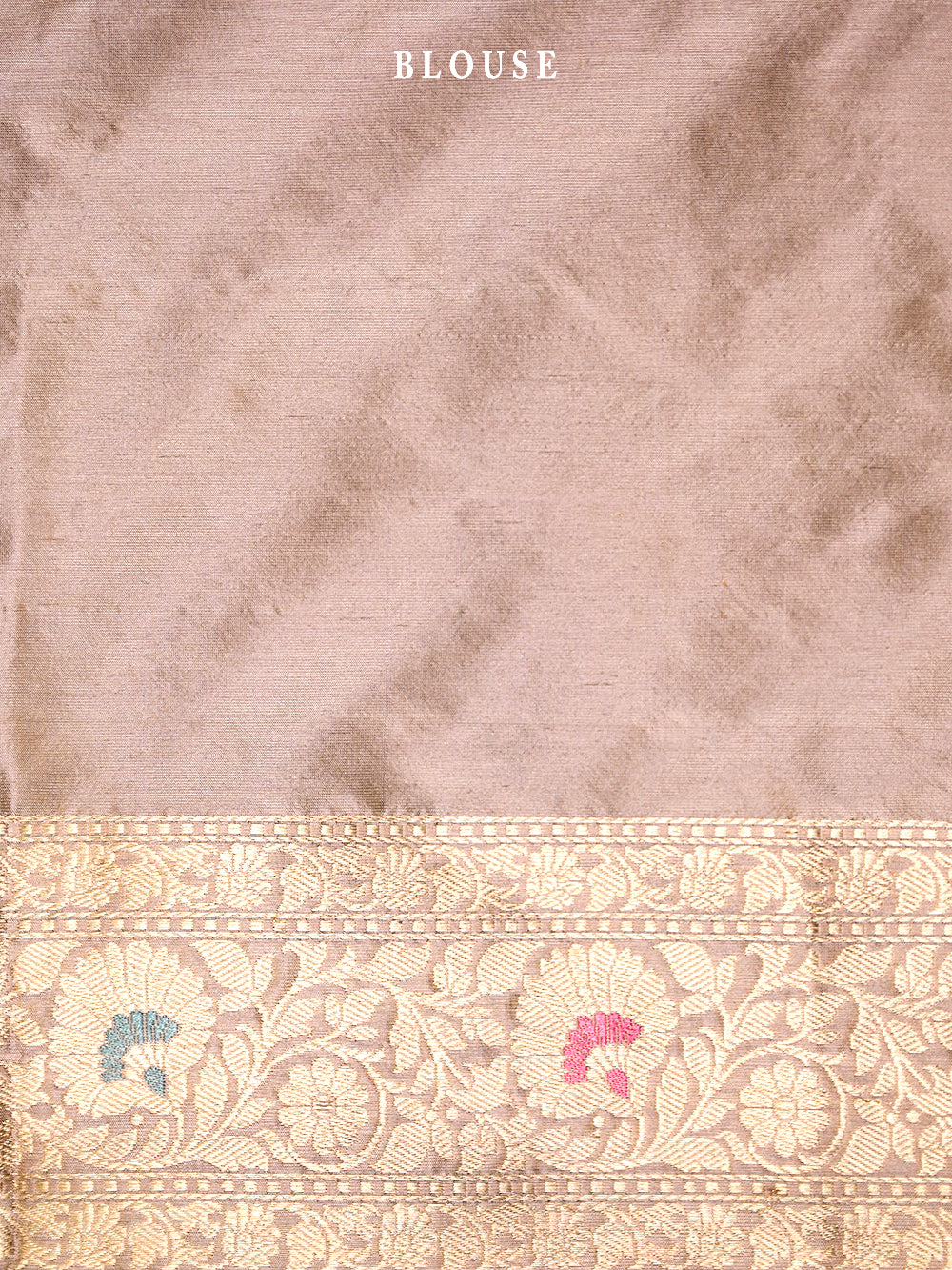 Pastel Brown Meenakari Katan Silk Handloom Banarasi Saree - Sacred Weaves