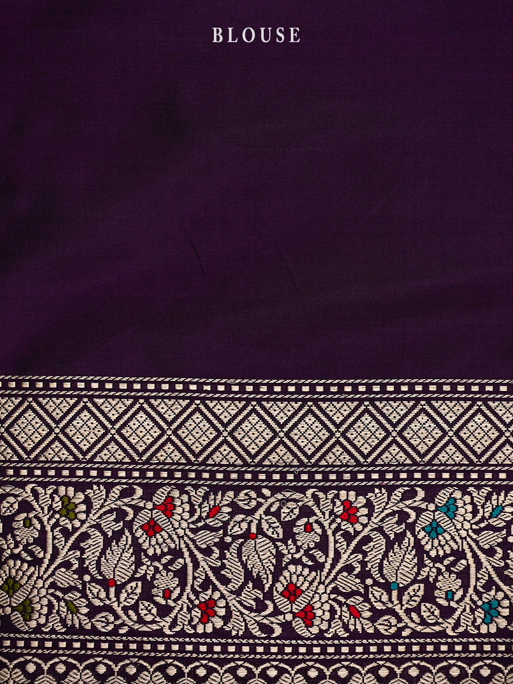 Dark Purple Meenakari Katan Silk Handloom Banarasi Saree - Sacred Weaves