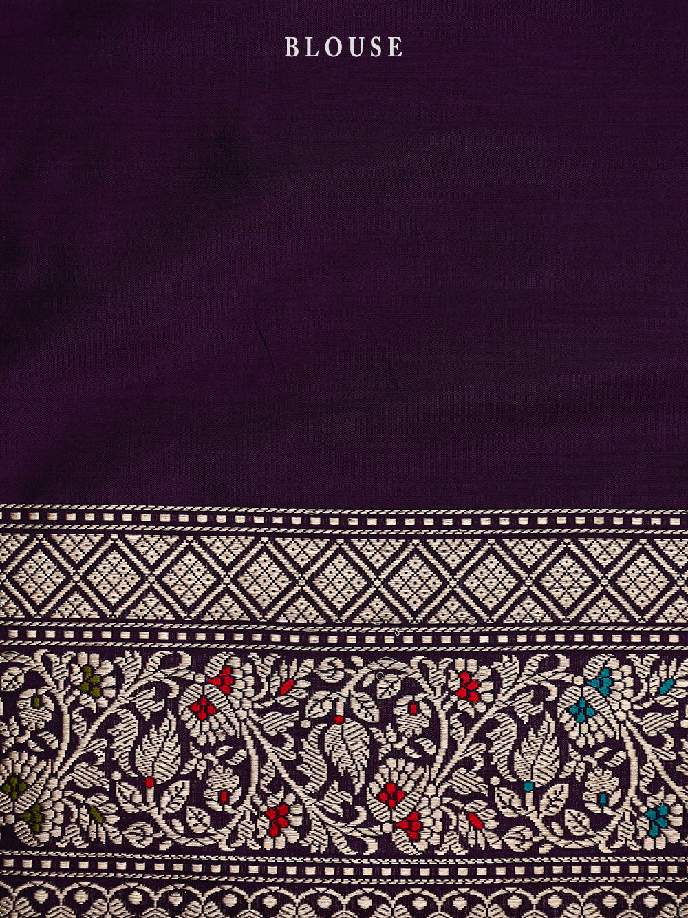 Dark Purple Meenakari Katan Silk Handloom Banarasi Saree - Sacred Weaves