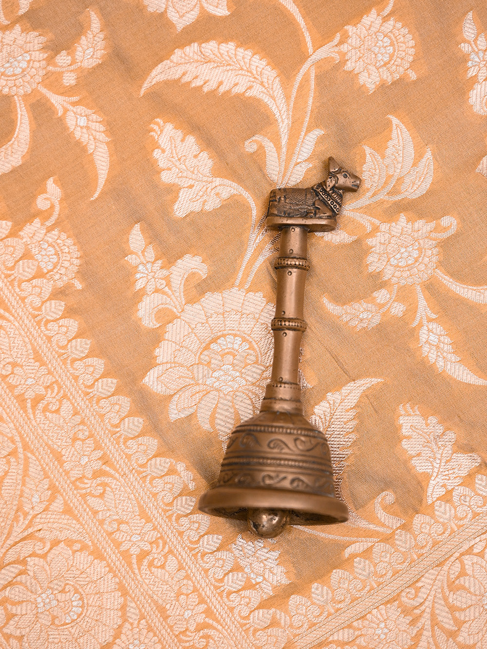 Beige Uppada Jaal Katan Silk Handloom Banarasi Saree