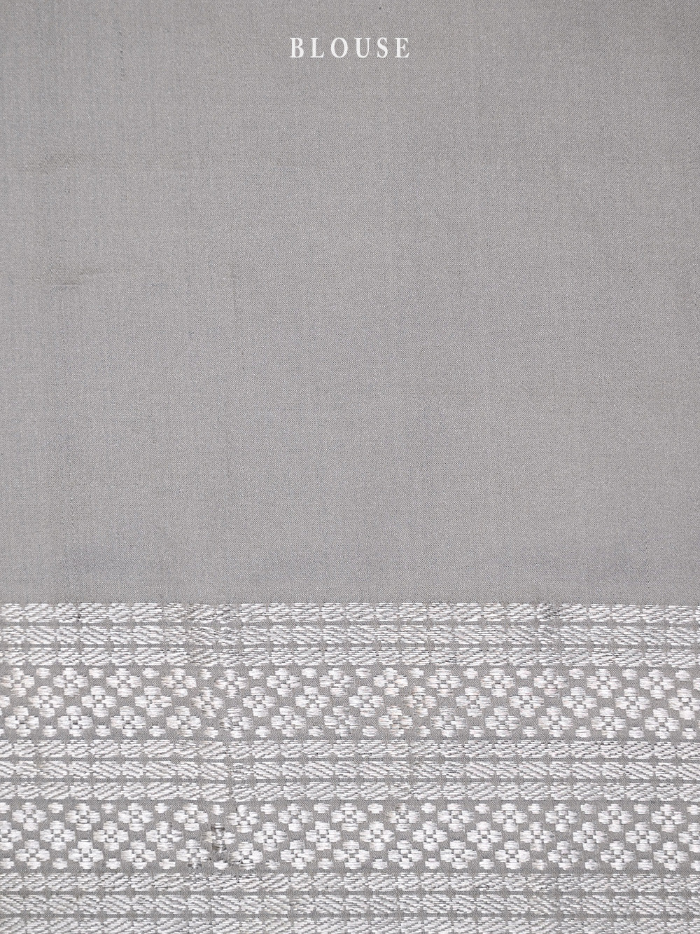 Grey Silver Stripe Satin Silk Handloom Banarasi Saree - Sacred Weaves