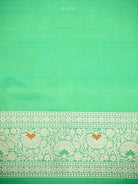Pista Green Meenakari Brocade Handloom Banarasi Saree - Sacred Weaves