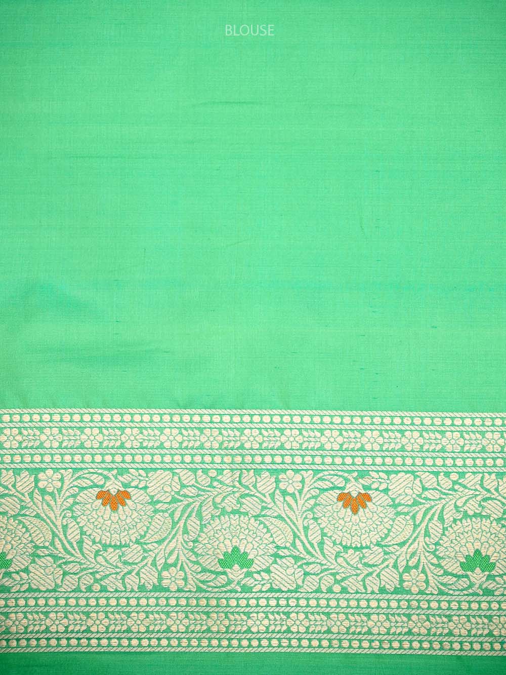 Pista Green Meenakari Brocade Handloom Banarasi Saree - Sacred Weaves