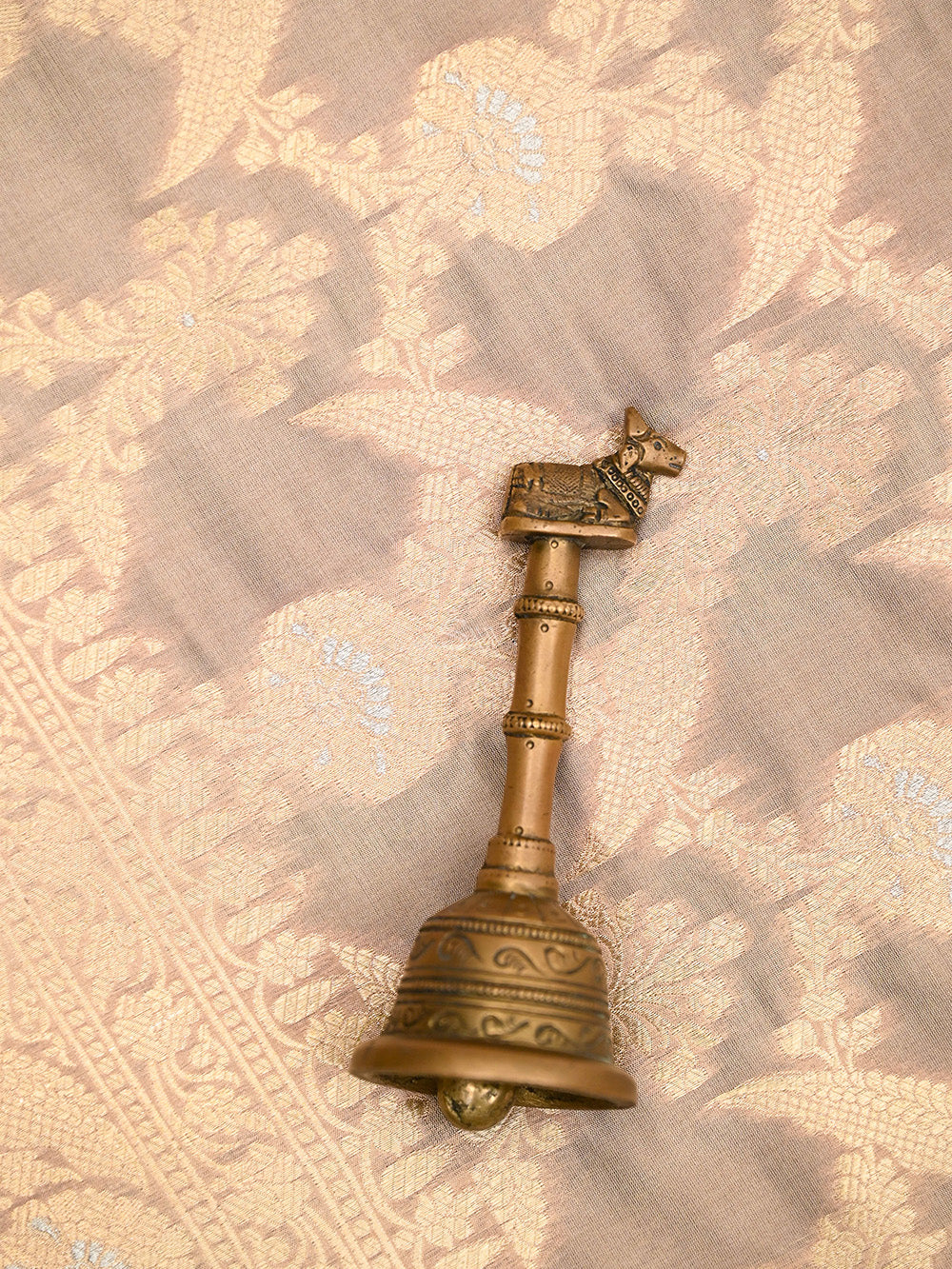 Pastel Brown Uppada Jaal Katan Silk Handloom Banarasi Saree