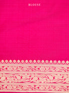 Pink Orange Shikargah Katan Silk Handloom Banarasi Saree - Sacred Weaves