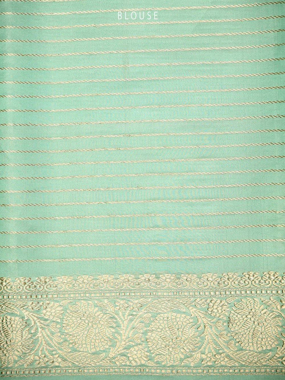 Mint Green Tissue Katan Silk Handloom Banarasi Saree - Sacred Weaves