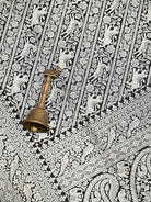 Black Shikargah Brocade Katan Silk Handloom Banarasi Saree - Sacred Weaves