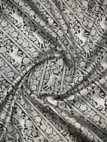 Black Shikargah Brocade Katan Silk Handloom Banarasi Saree - Sacred Weaves