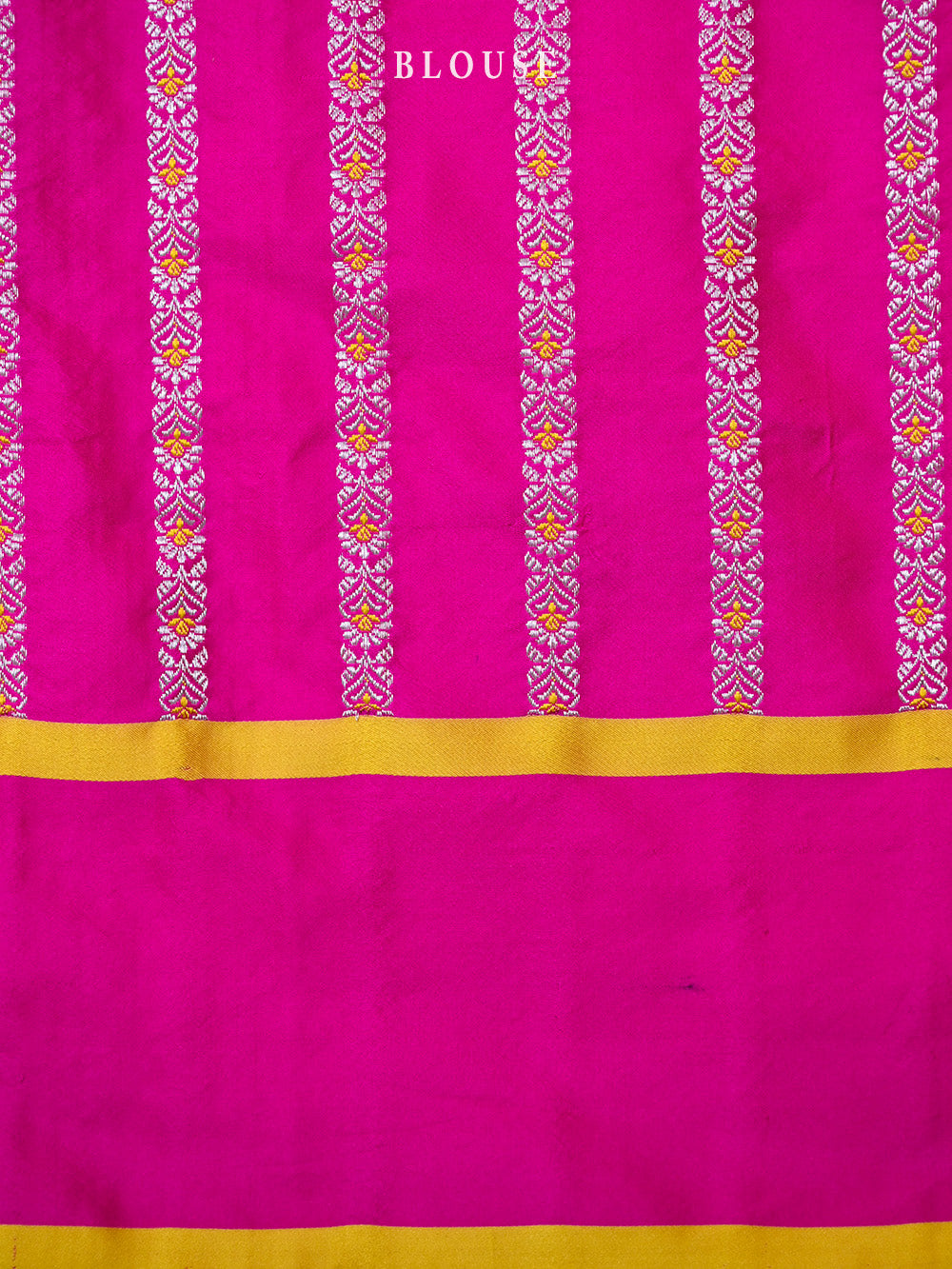 Magenta Boota Satin Silk Handloom Banarasi Saree - Sacred Weaves