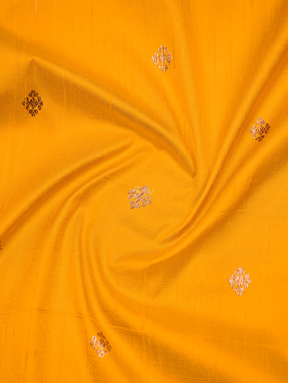 Mustard Konia Dupion Silk Handloom Banarasi Saree