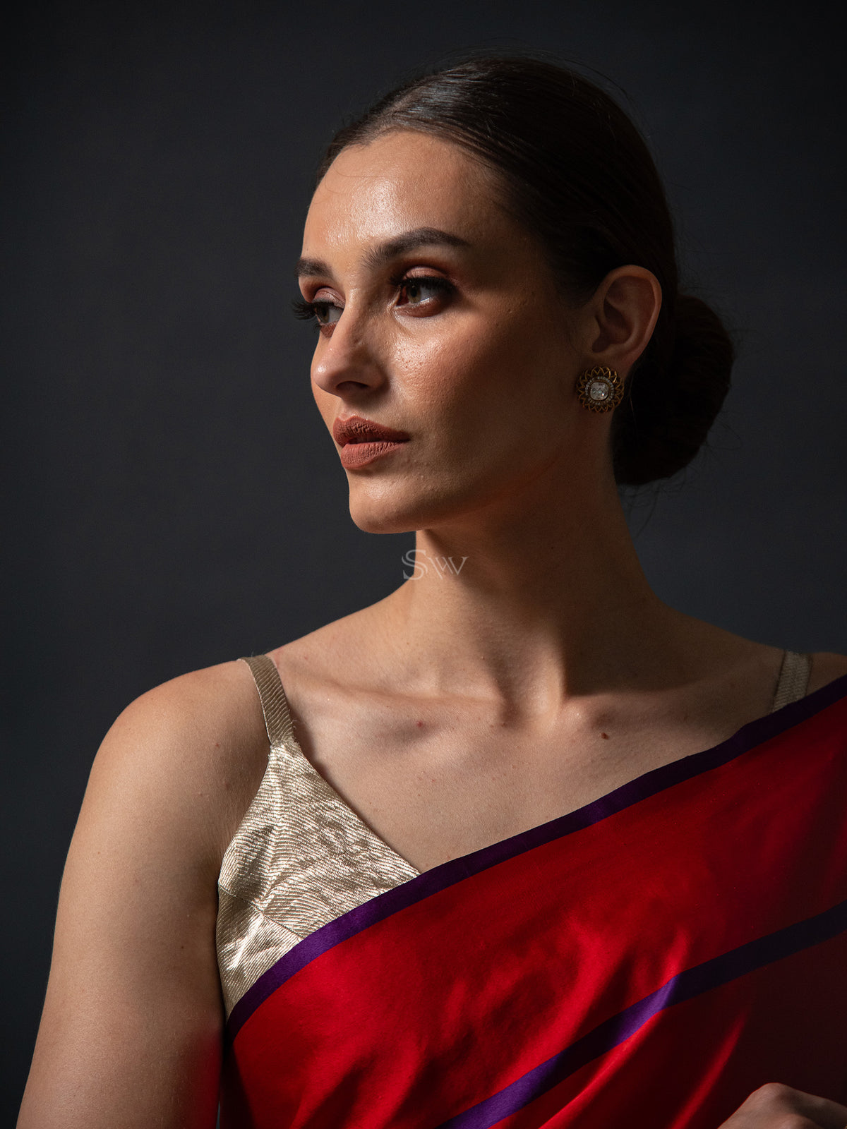 Maroon Sona Roopa Boota Satin Silk Handloom Banarasi Saree - Sacred Weaves