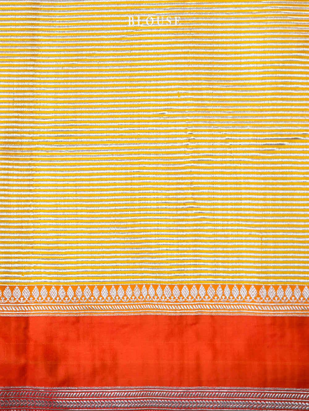 Yellow Plain Satin Silk Handloom Banarasi Saree - Sacred Weaves