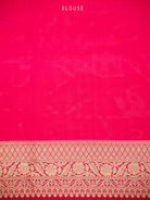 Dark Pink Uppada Katan Silk Handloom Banarasi Saree - Sacred Weaves