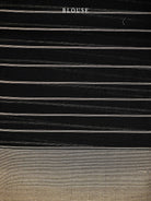 Black Stripe Organza Handloom Banarasi Saree - Sacred Weaves