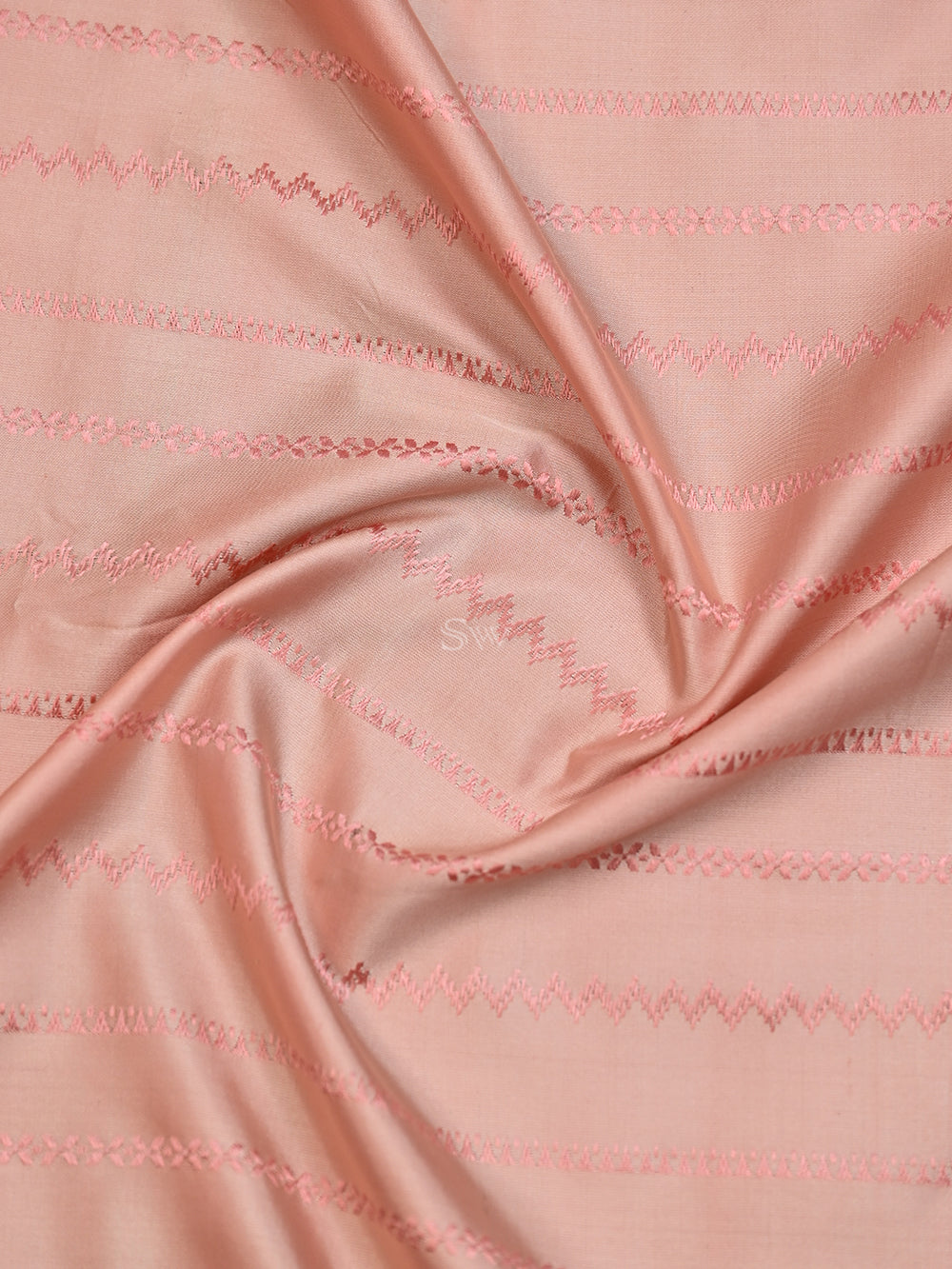 Pastel Pink Satin Tanchoi Handloom Banarasi Saree - Sacred Weaves