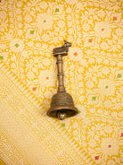 Mustard Meenakari Brocade Handloom Banarasi Saree - Sacred Weaves