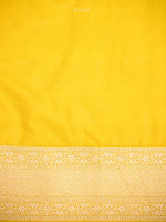 Mustard Meenakari Brocade Handloom Banarasi Saree - Sacred Weaves