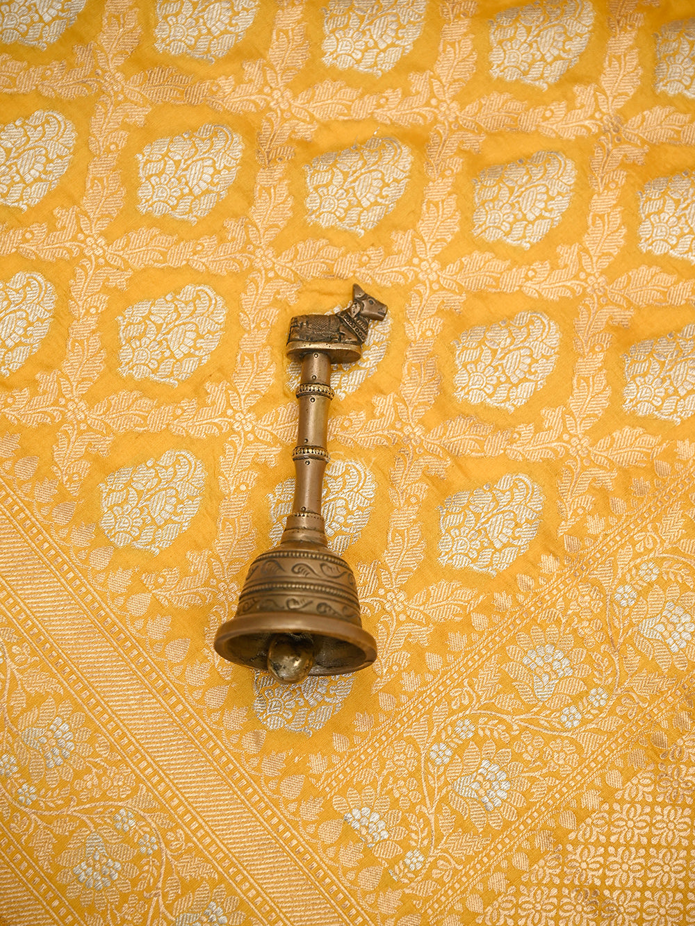 Yellow Uppada Katan Silk Handloom Banarasi Saree - Sacred Weaves