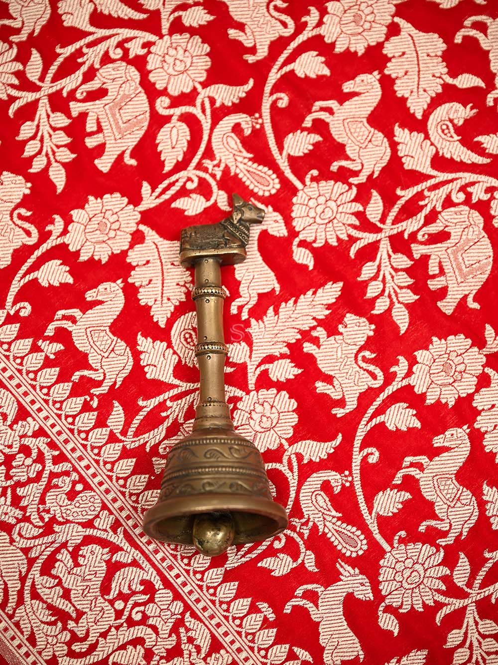 Red Shikargah Brocade Katan Silk Handloom Banarasi Saree - Sacred Weaves