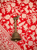Red Shikargah Brocade Katan Silk Handloom Banarasi Saree - Sacred Weaves